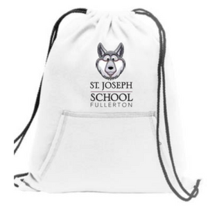 St. Joseph School - Core Fleece Sweatshirt Cinch Pack - Stacked Logo (White or Athletic Heather)