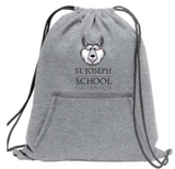 St. Joseph School - Core Fleece Sweatshirt Cinch Pack - Stacked Logo (White or Athletic Heather)