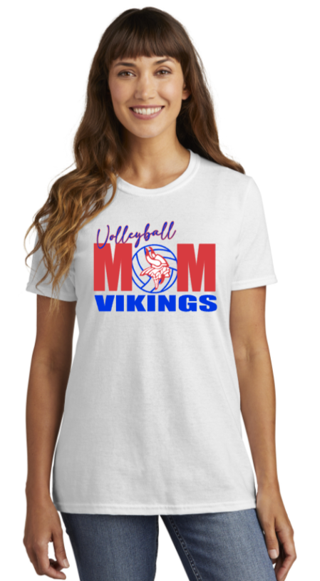 LHS Volleyball - Mom Short Sleeve T Shirt - (White or Grey)