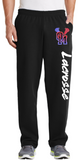 OM Youth LAX - Sweatpants (Joggers or Open Bottom) (Black)