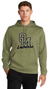 OM Youth Lax - Black & Drab - Adult Performance Hoodie Sweatshirt