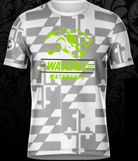 Waverly Watercats - White MD Ghost Short Sleeve Shirt