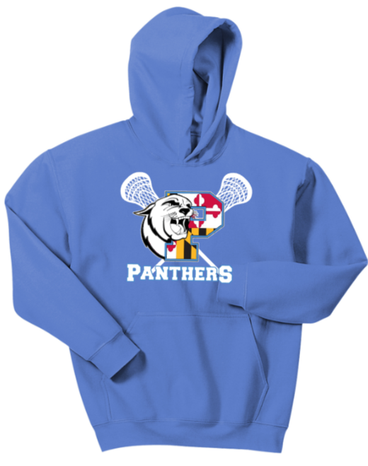 PANTHERS LAX - MD Flag Hoodie (Black or Blue) (Youth or Adult)