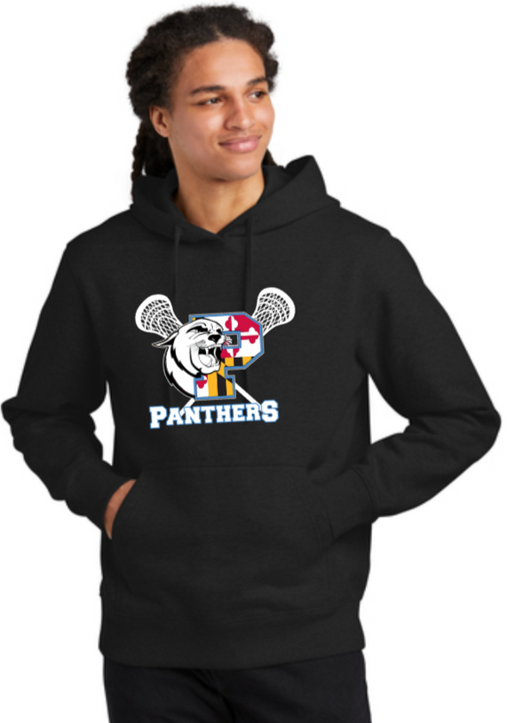 PANTHERS LAX - MD Flag Design District Black Hoodie (Adult)