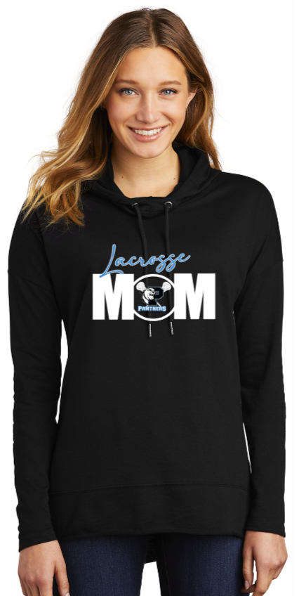 PANTHERS LAX - Lax Mom - Featherweight French Terry Hoodie (Black or Light Heather Grey)
