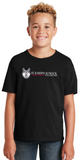 St. Joseph School - Youth Short Sleeve - Wolfie Long Logo (Maroon, Black, White, Grey or Pink)