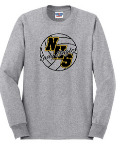 NHS Volleyball - Official Long Sleeve T Shirt (Grey, Black or White)