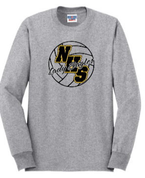 NHS Volleyball - Official Long Sleeve T Shirt (Grey, Black or White)
