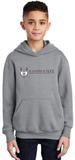 St. Joseph School - Youth Hoodie Sweatshirt - Wolfie Long Logo (Black, White or Grey)