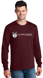 St. Joseph School - Adult Long Sleeve - Wolfie Long Logo (Maroon, Black, White or Grey)