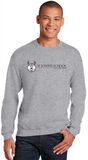 St. Joseph School - Adult Crewneck Sweatshirt - Wolfie Long (Black or Grey)