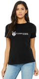 St. Joseph School - Lady's Short Sleeve - Wolfie Long Logo (Black, White, or Grey)