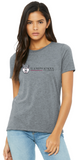 St. Joseph School - Lady's Short Sleeve - Wolfie Long Logo (Black, White, or Grey)