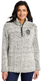 St. Joseph School - Lady COZY 1/4 Zip - STJ Logo (Black, Pink or Grey) (EMBROIDERED)