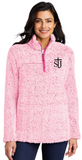 St. Joseph School - Lady COZY 1/4 Zip - STJ Logo (Black, Pink or Grey) (EMBROIDERED)