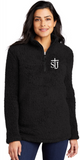 St. Joseph School - Lady COZY 1/4 Zip - STJ Logo (Black, Pink or Grey) (EMBROIDERED)