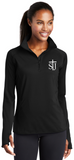 St. Joseph School - Lady 1/4 Zip - STJ Logo (Black, White, Dusty Rose or Grey)