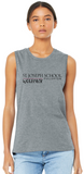 St. Joseph School - Women's Jersey Muscle Tank - Wolfpack (Black, White or Grey)