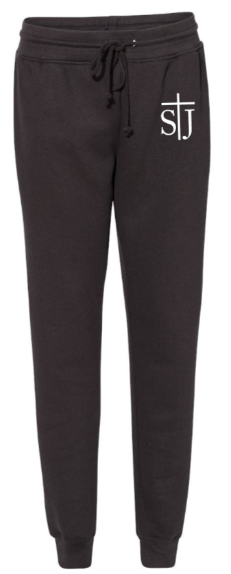 St. Joseph School - Lady Jogger Sweatpants - StJ logo (Oxford or Black)