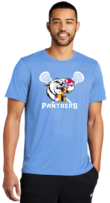 PANTHERS LAX - Nike Legend SS T Shirt (Light Blue or Black)