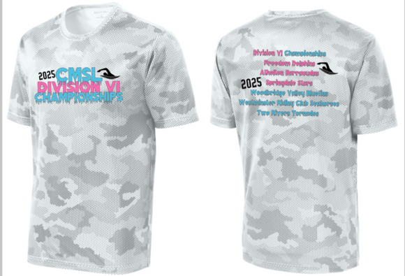 2025 CMSL DIV VI - White Camo Hex Short Sleeve Shirt