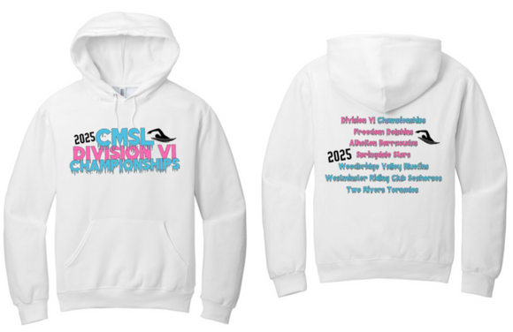 2025 CMSL DIV VI - White Hoodie Sweatshirt - ONLINE ONLY