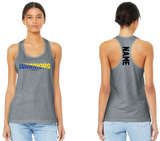Warriors Gymnastics - Ladies Racer Back Tank Top (Blue or Sports Grey)