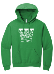 Walden Swim- Letter Green Hoodie Sweatshirt