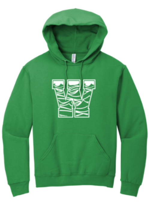 Walden Swim- Letter Green Hoodie Sweatshirt