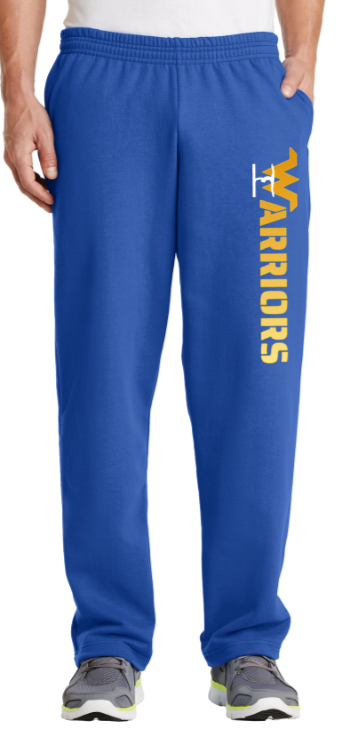 Warrior Gymnastics - Open Bottom Sweatpants (Black or Blue)