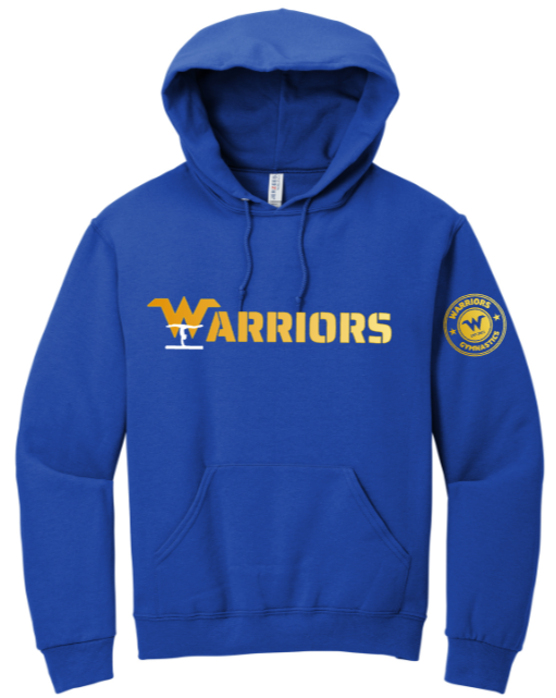 Warriors Gymnastics - Gradient Letters - Hoodie Sweatshirt (Black or Blue)