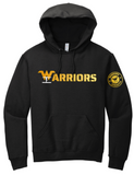 Warriors Gymnastics - Gradient Letters - Hoodie Sweatshirt (Black or Blue)