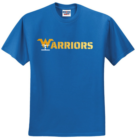 Warriors Gymnastics - Gradient Letters - Short Sleeve Shirt (Blue or Black)