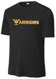 Warriors Gymnastics - Gradient Letters -SS Performance Shirt (Blue or Black)