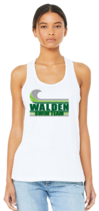 Walden Swim - Retro White Racer Back Tank Top