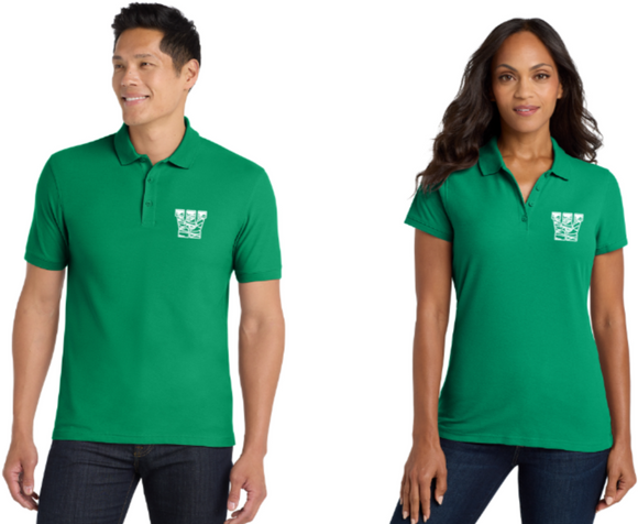 Walden Swim - W Green Polo Printed (Unisex or Lady Cut)