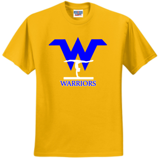 Warriors Gymnastics - Big Letter - Short Sleeve Shirt