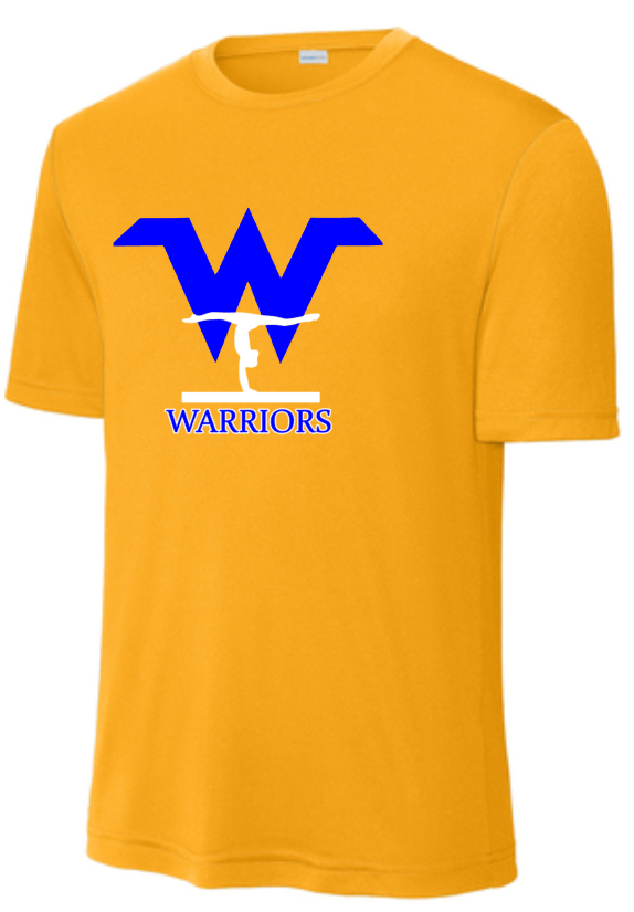 Warriors Gymnastics - Big Letter -SS Performance Shirt