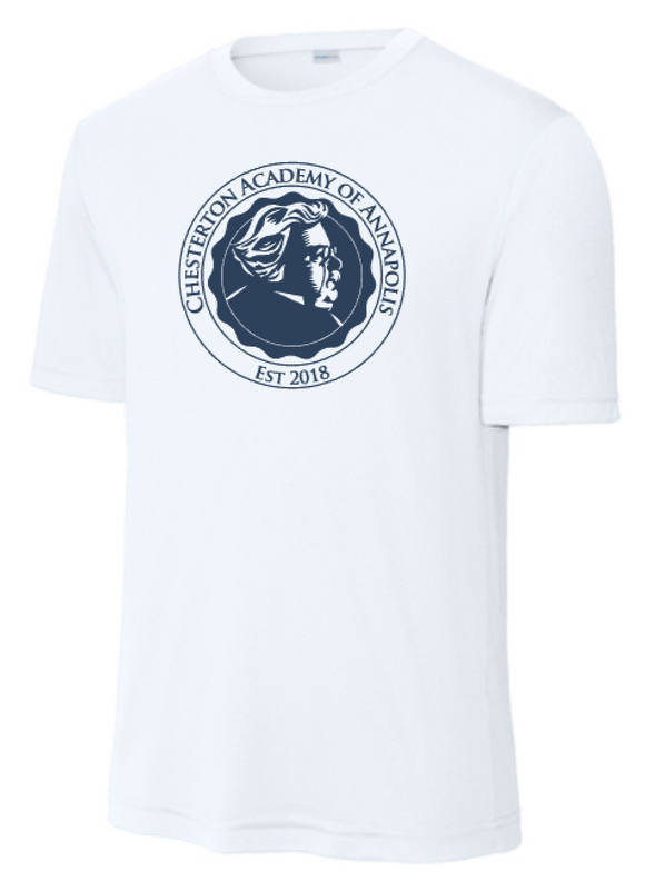 Chesterton Academy - ANNAPOLIS White Performance Short Sleeve Shirt (Youth or Adult)