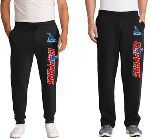 Clippers - Sweatpants (Joggers or Open Bottom) (Black)