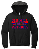 OMHS Track - Retro Hoodie Sweatshirt (Red, Blue or Black)