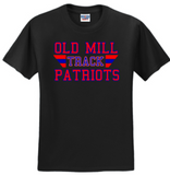 OMHS Track - Retro Short Sleeve Shirt (Red, Blue or Black)