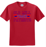 OMHS Track - Retro Short Sleeve Shirt (Red, Blue or Black)