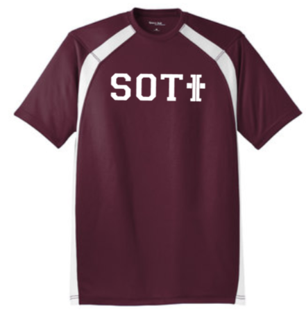 SOTI - Letters Dry Zone Colorblock Performance SS T Shirt.