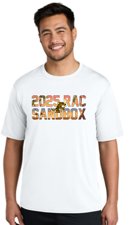 2025 RAC SANDBOX - White Performance Short Sleeve Shirt