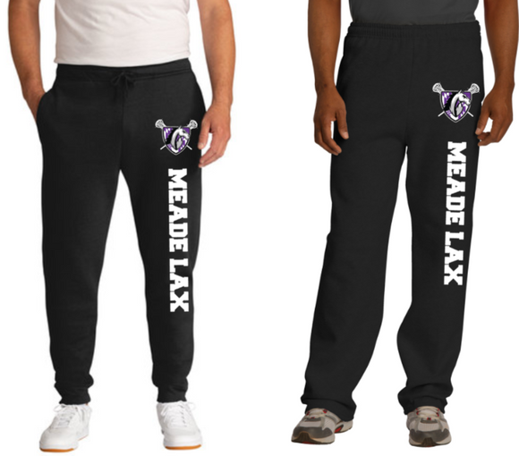 Meade Lax - Official Sweatpants (Joggers or Open Bottom)