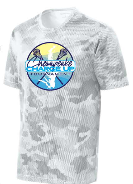 2024 Charge Up - Camo Hex Short Sleeve T Shirt (White)