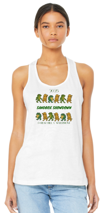 2025 RAC SANBOX SHOWDOWN- White Racer Back Tank Top