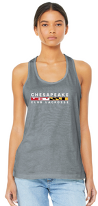 CC LAX - Ladies Racer Back Tank Tops (Red, White or Black) - Bella Canvas