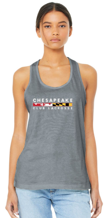 CC LAX - Ladies Racer Back Tank Tops (Red, White or Black) - Bella Canvas